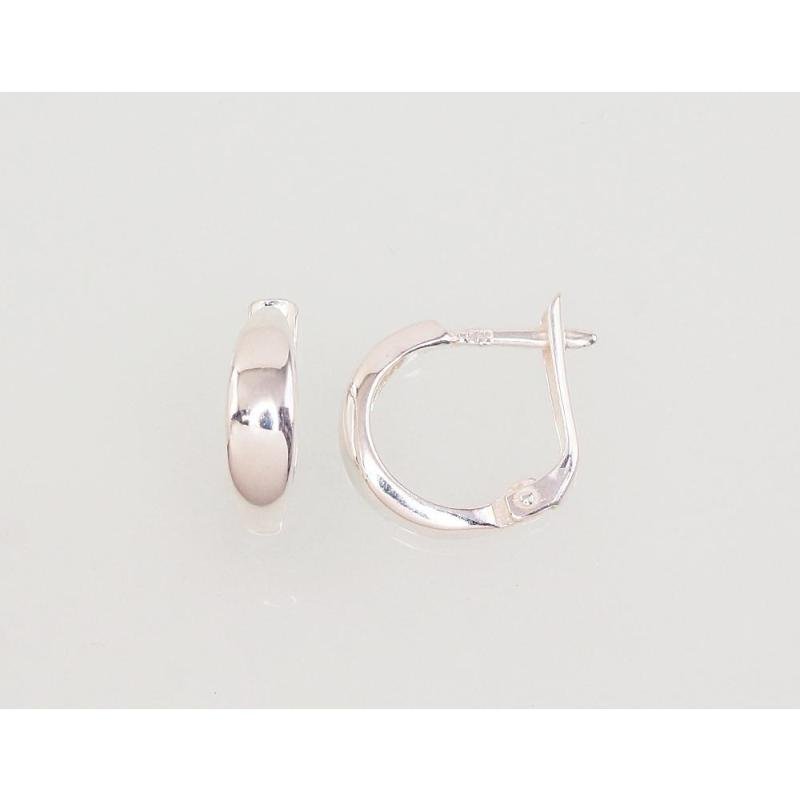 Silver earrings with 'english' lock, Silver 925°
