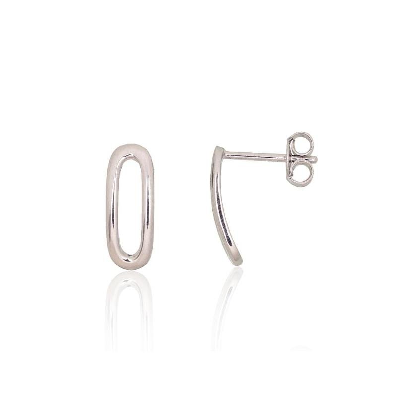 Silver stud earrings, Silver 925°, Rhodium (Plating)