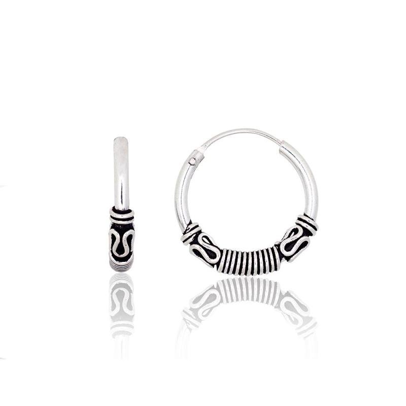 Silver earrings-rings, Silver 925°, oxide (Plating)