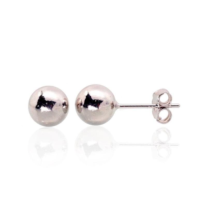 Silver stud earrings, Silver 925°, Rhodium (Plating)