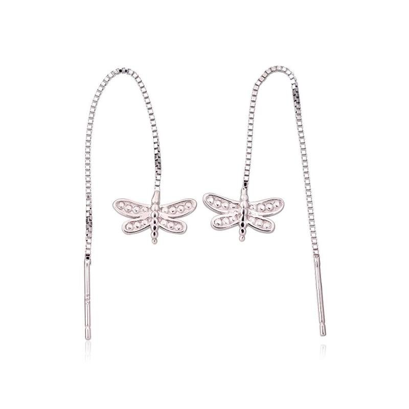Silver earrings, Silver 925°, Rhodium (Plating)