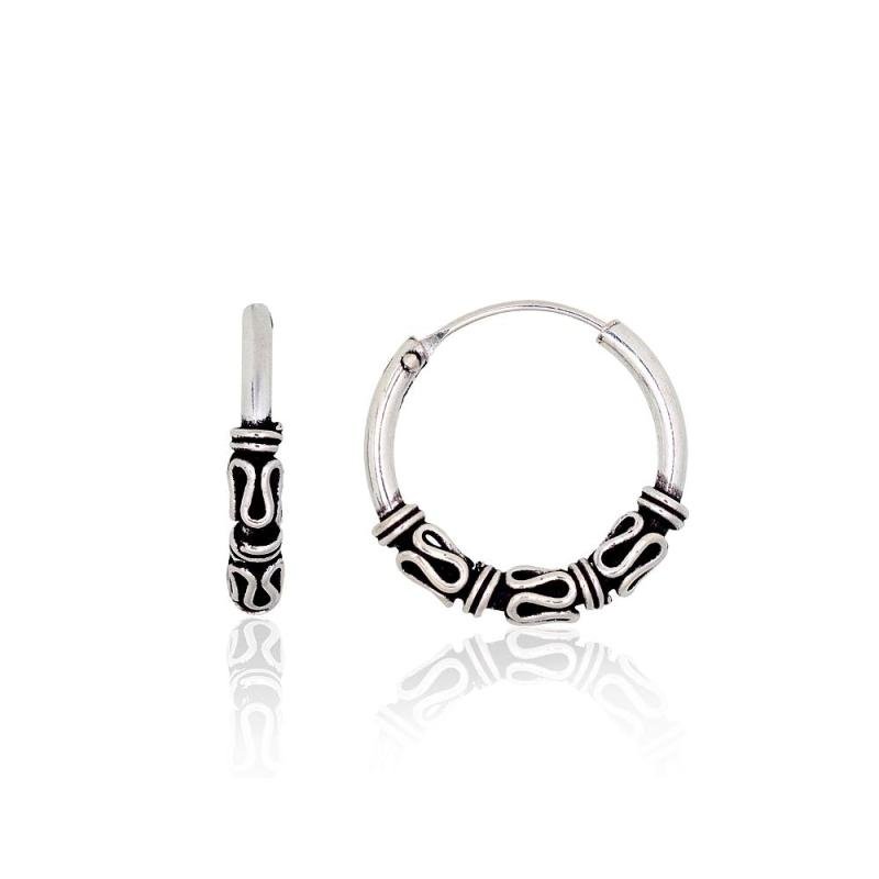 Silver earrings-rings, Silver 925°, oxide (Plating)