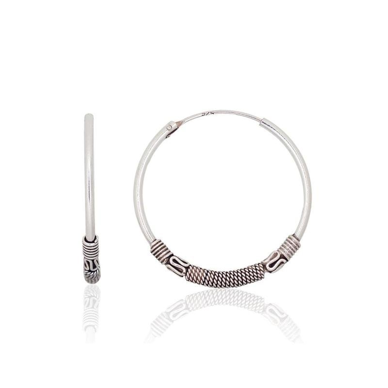 Silver earrings-rings, Silver 925°, oxide (Plating)