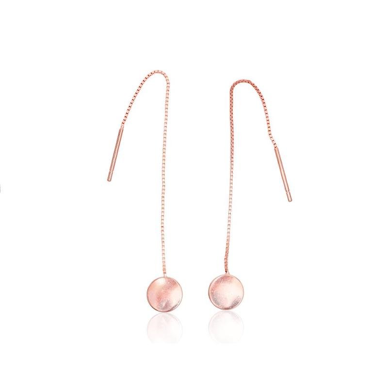 Silver earrings, Silver 925°, red gold (Plating)