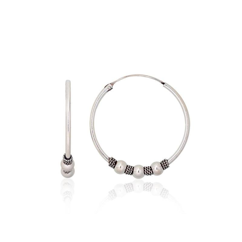 Silver earrings-rings, Silver 925°, oxide (Plating)