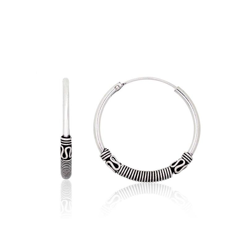 Silver earrings-rings, Silver 925°, oxide (Plating)