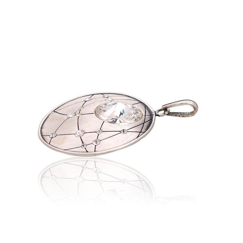 Silver pendant, Silver 925°, oxide (Plating), Crystals