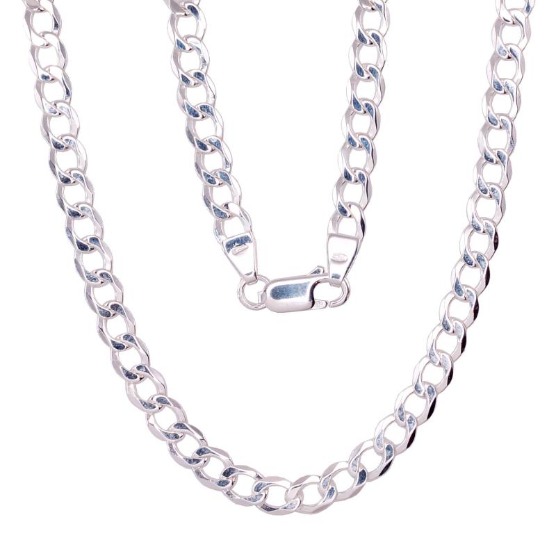 Silver chain Curb 4.5 mm, Silver 925°