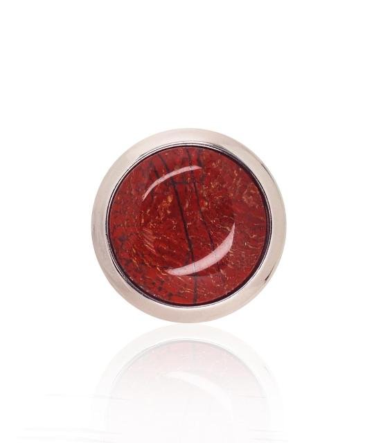 Silver pendant, Silver 925°, Rhodium (Plating), Jasper