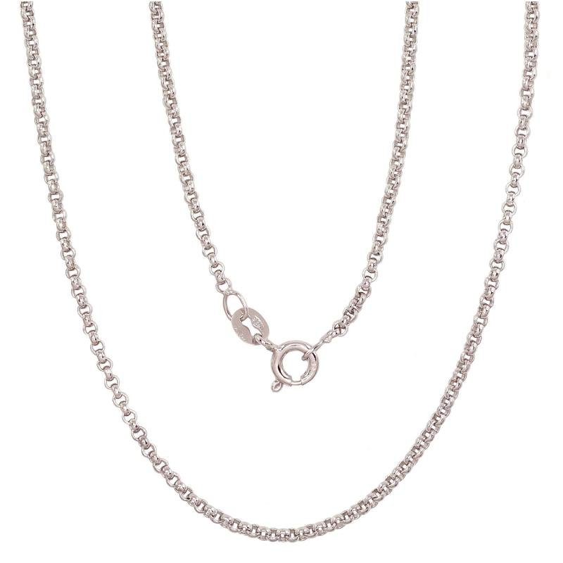 Silver chain Rollo 2 mm, Silver 925°, Rhodium (Plating)