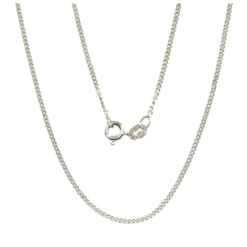 Silver chain Curb 1.5 mm, diamond cut, Silver 925°, Rhodium (Plating)