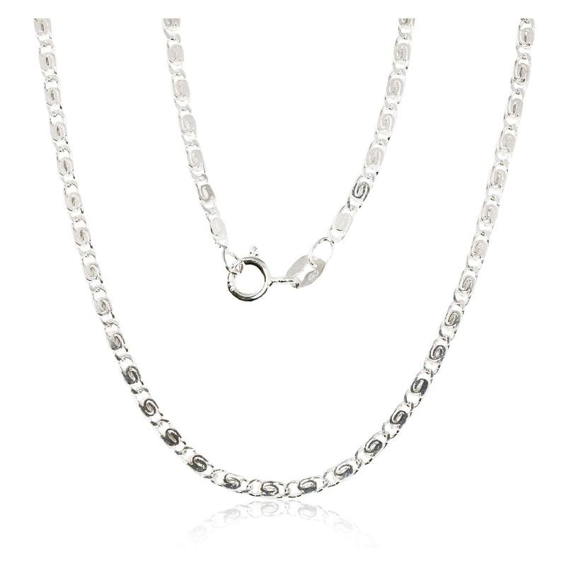 Silver chain Snail 2, 1 mm, diamond cut, Silver 925°