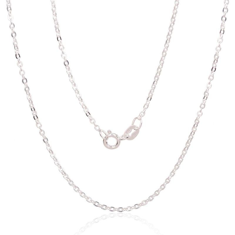 Silver chain Anchor round 1 mm, diamond cut, Silver 925°