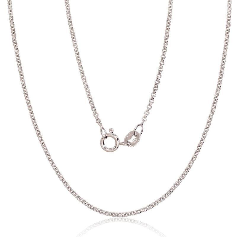 Silver chain Rollo 1 mm, Silver 925°, Rhodium (Plating)