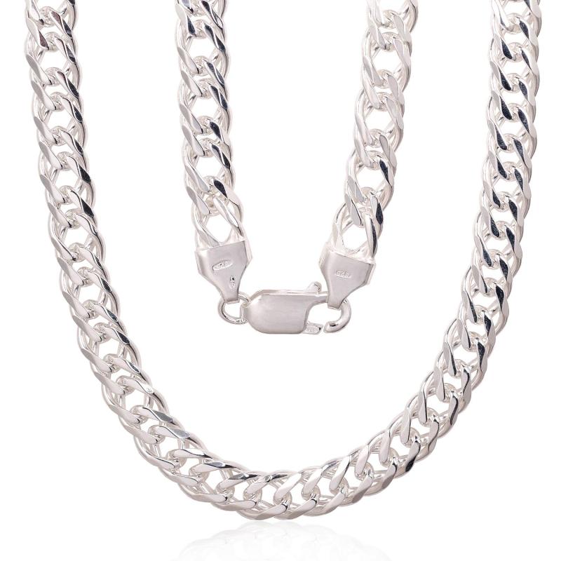 Silver chain Double rombo 6 mm, diamond cut, Silver 925°