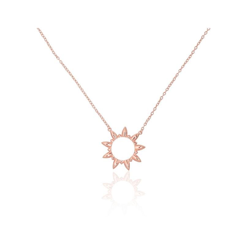 Silver necklace, Silver 925°, red gold (Plating)