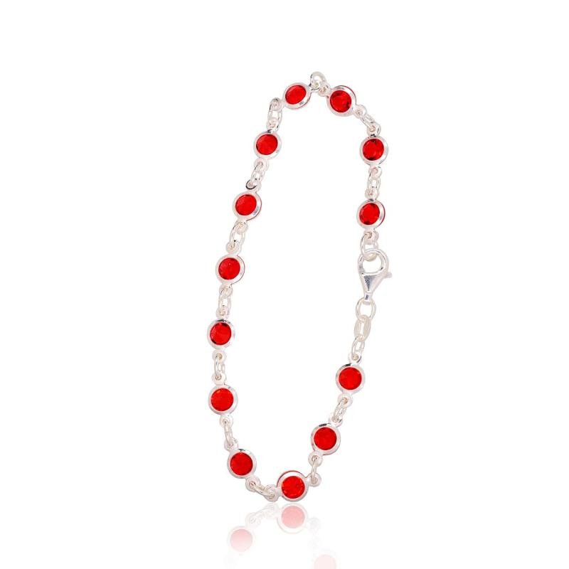 Серебряный браслет, Серебро 925°, Цирконы
