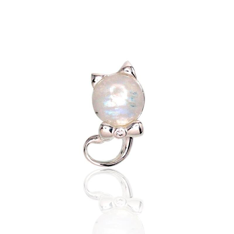 Silver pendant, Silver 925°, Zirkons, Moonstone