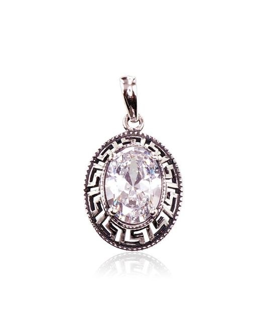Silver pendant, Silver 925°, oxide (Plating), Zirkons