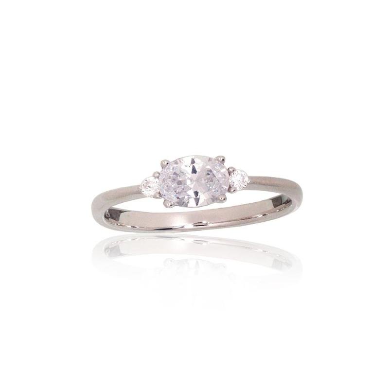 Hõbesõrmus, Hõbe 925°, roodium (kate), Tsirkonid