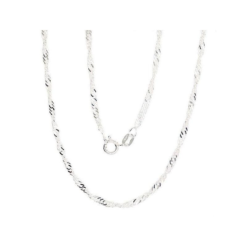 Silver chain Singapore 2, 5 mm, diamond cut, Silver 925°