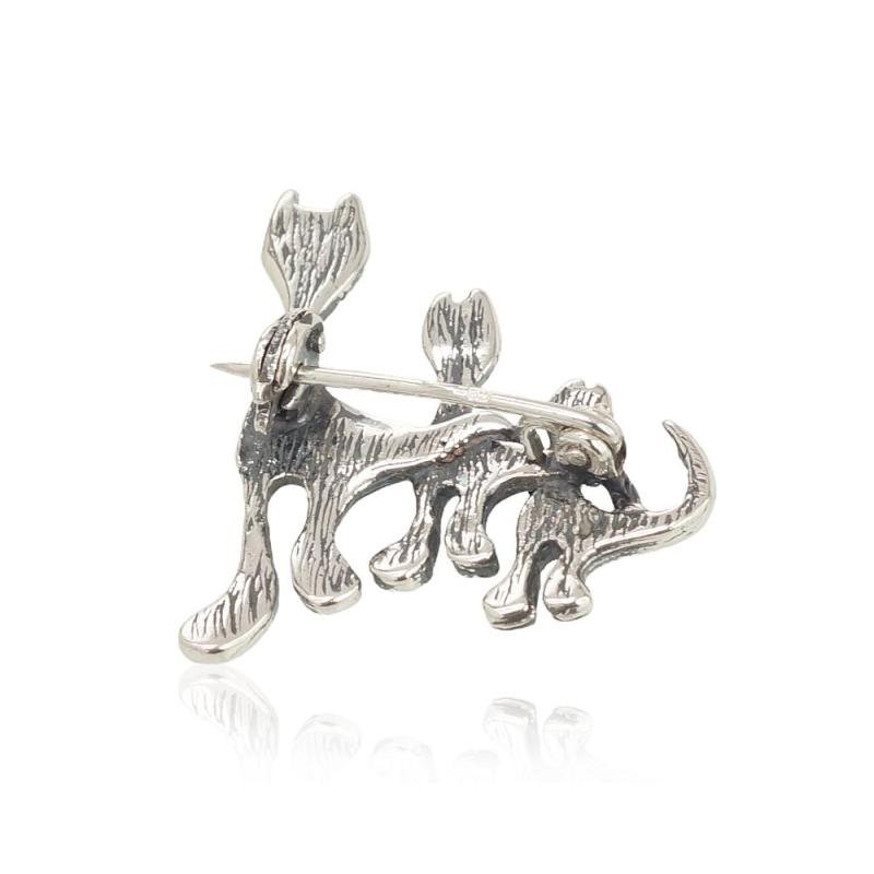 Silver brooch, Silver 925°, oxide (Plating)