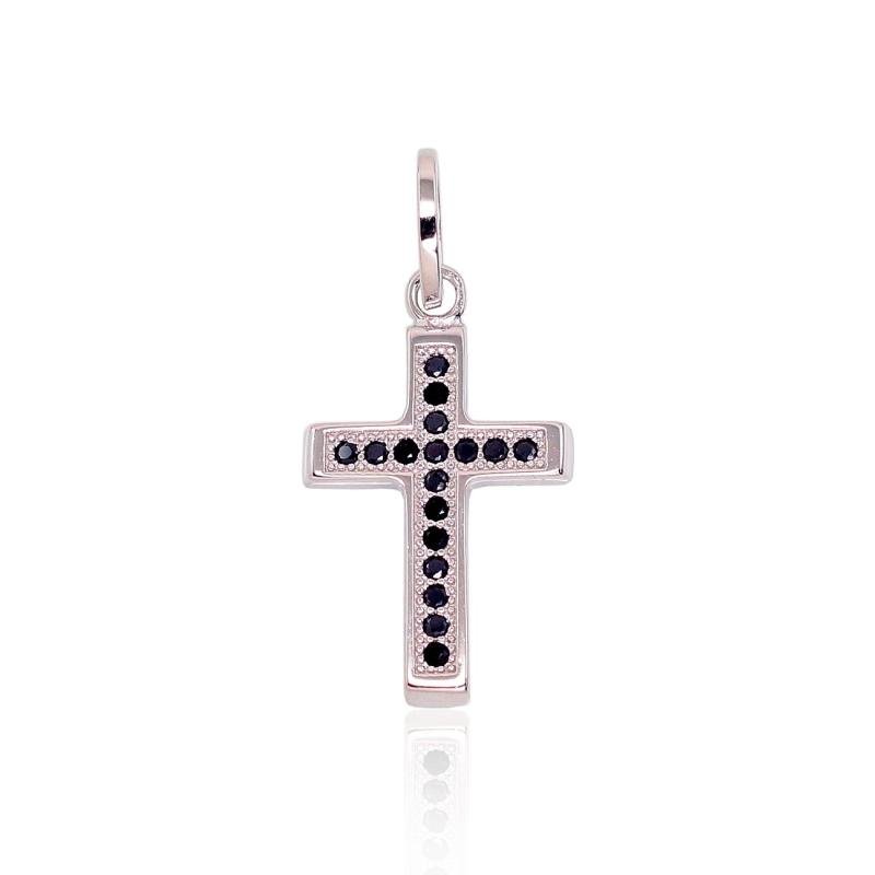 Silver pendant, Silver 925°, Rhodium (Plating), Zirkons