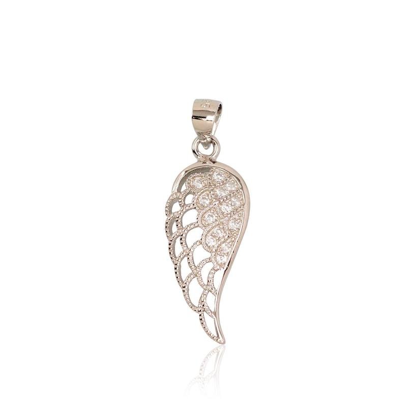 Silver pendant, Silver 925°, Rhodium (Plating), Zirkons