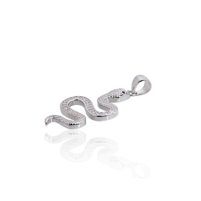 Silver pendant, Silver 925°, Rhodium (Plating), Zirkons