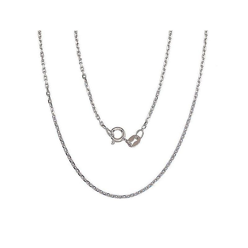 Silver chain Anchor 1.2 mm, diamond cut, Silver 925°, Rhodium (Plating)