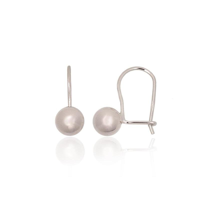 Silver hook earrings, Silver 925°, Rhodium (Plating)