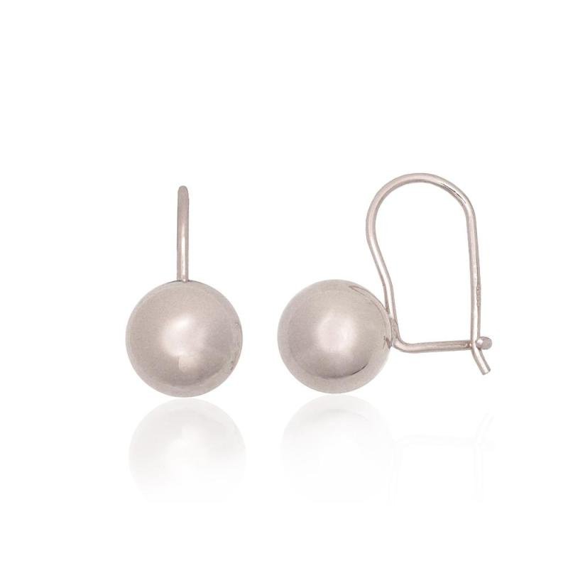 Silver hook earrings, Silver 925°, Rhodium (Plating)