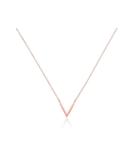 Silver necklace, Silver 925°, red gold (Plating)