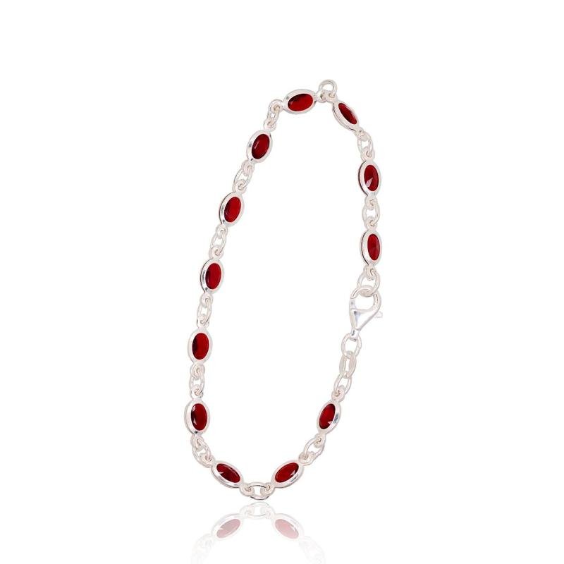 Серебряный браслет, Серебро 925°, Цирконы