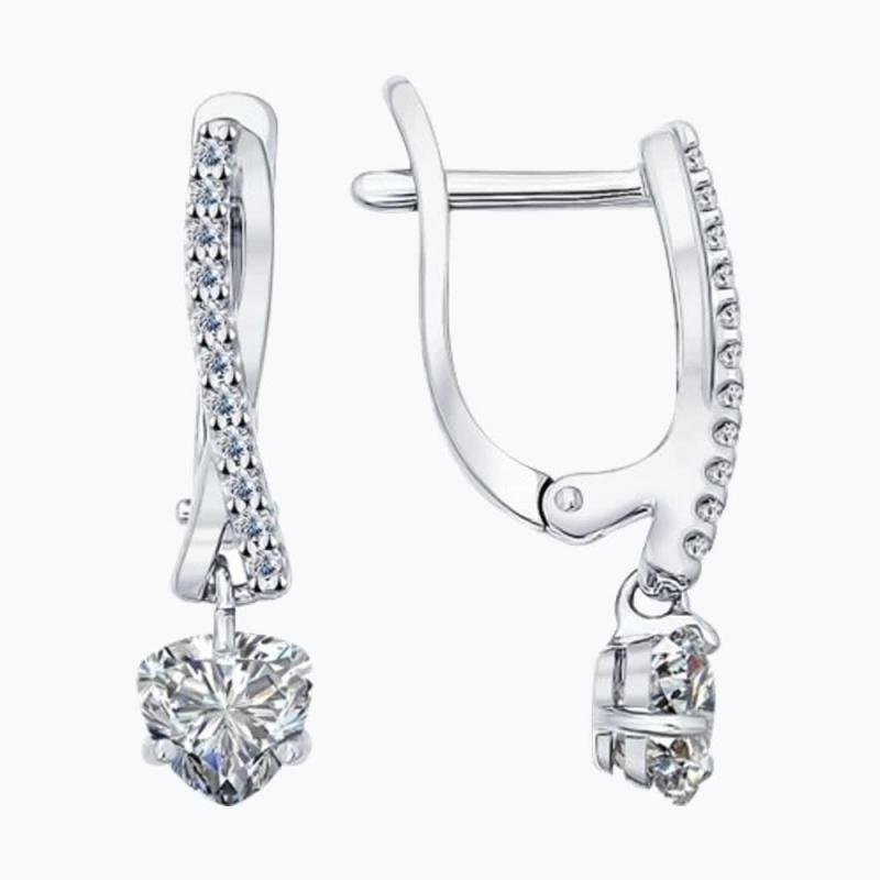 Silver Earrings Sokolov with Cubic Zirconia