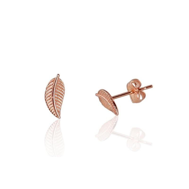 Gold classic studs earrings, Red Gold 585°