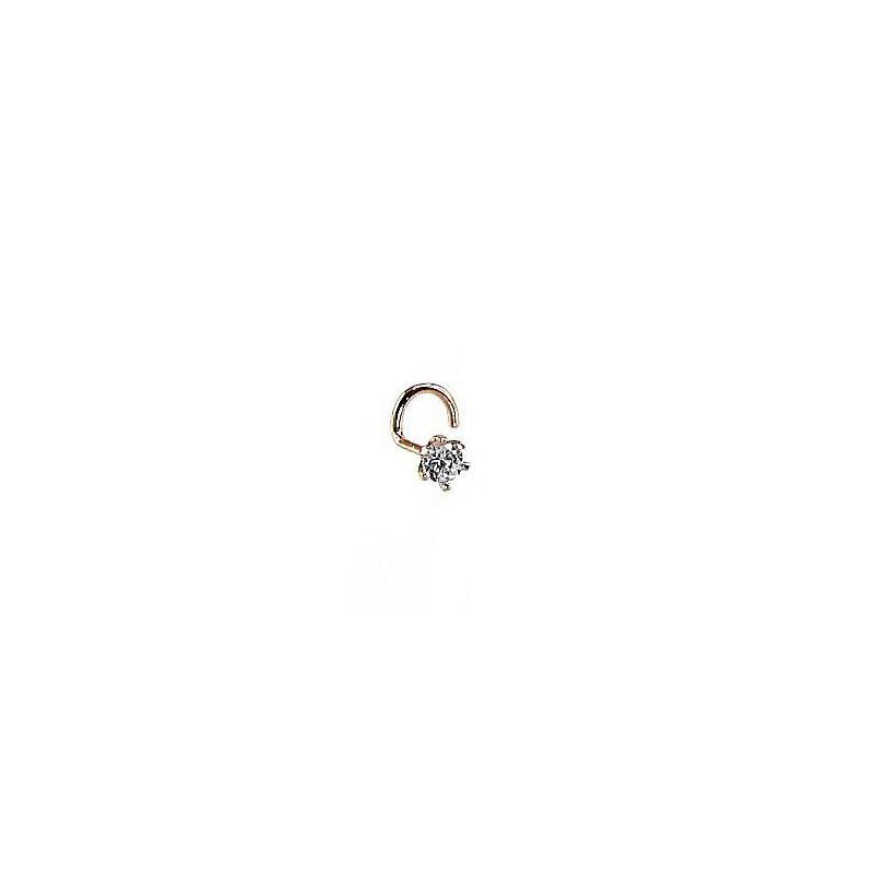Kuldpiercing ninale, Punane Kuld 585°, Tsirkonid