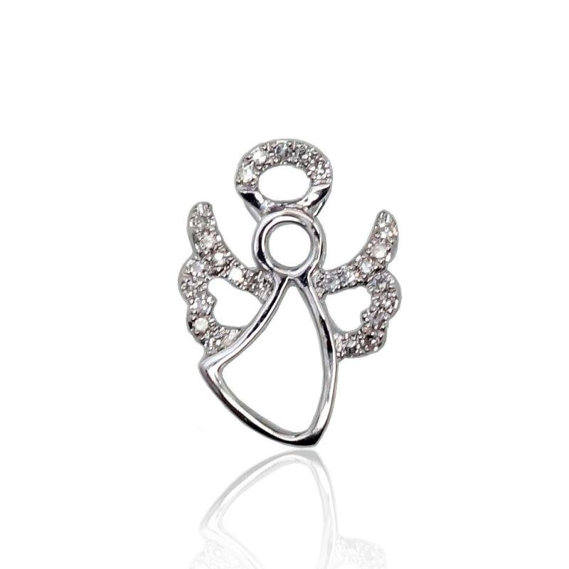 Gold pendant, White Gold 585°, Diamonds