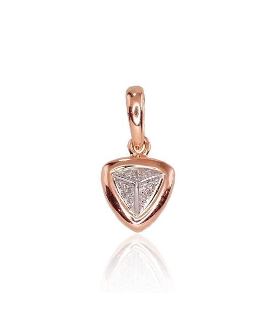 Gold pendant, White/Red Gold 585°, Diamonds