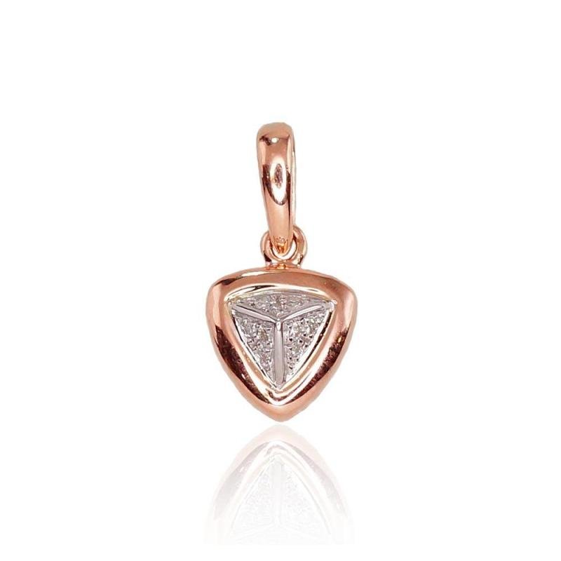 Gold pendant, White/Red Gold 585°, Diamonds