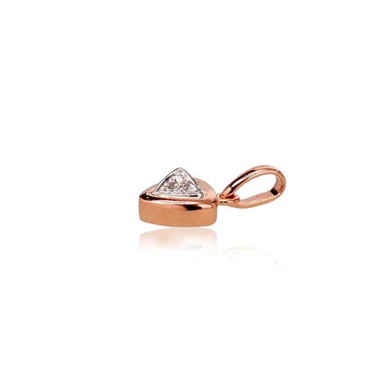 Gold pendant, White/Red Gold 585°, Diamonds