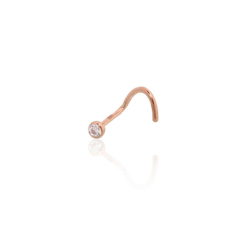 Kuldpiercing ninale, Punane Kuld 585°, Tsirkonid