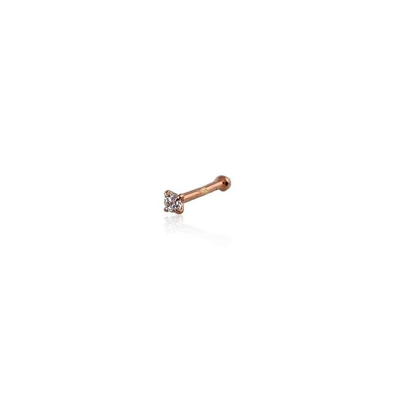 Kuldpiercing ninale, Punane Kuld 585°, Tsirkonid