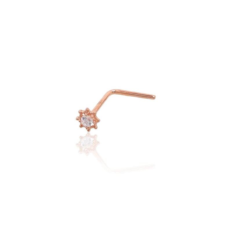 Kuldpiercing ninale, Punane Kuld 585°, Tsirkonid
