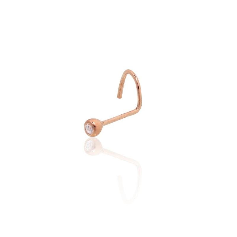 Kuldpiercing ninale, Punane Kuld 585°, Tsirkonid
