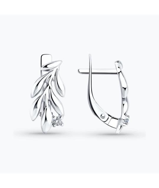 Silver Earrings Sokolov with Cubic Zirconia