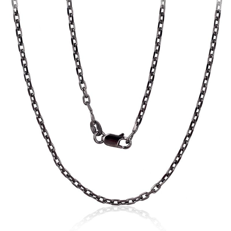 Silver chain Anchor 2.1 mm, diamond cut, Silver 925°, Rhodium (Plating)